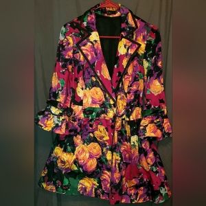 A Double zero Jacket size Large multi color (Belt is missing)